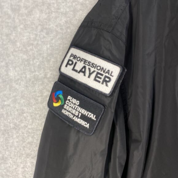 🎮 PUPG Mens L Black Bomber Jacket Pro Player Patches Esports Gamer 🎮 - Picture 7 of 13